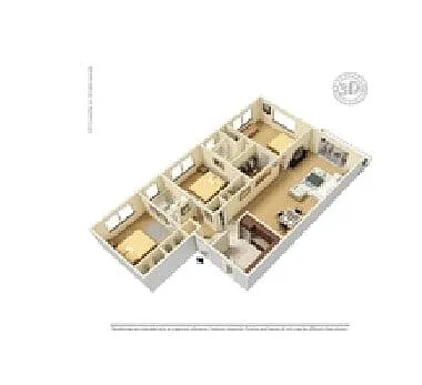 Floor plan 3 Bed 2 Bath