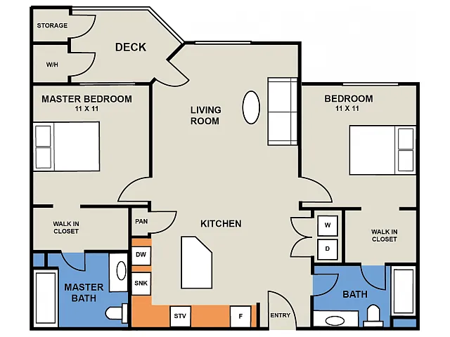 Floor plan The Midvale - West
