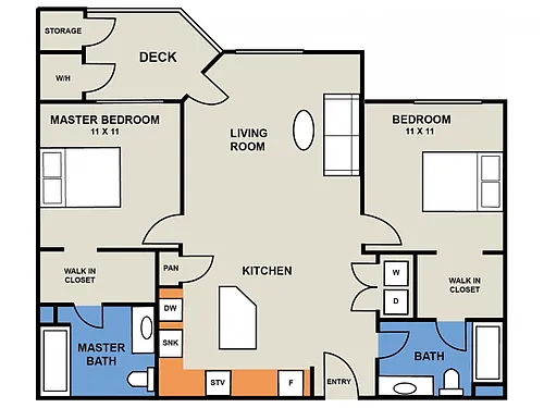 Floor plan The Midvale - West