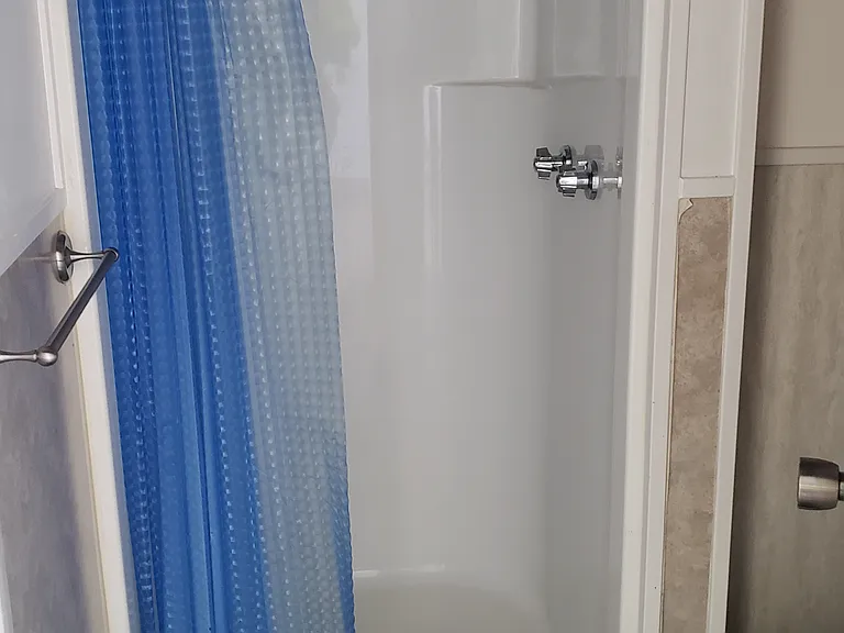 Bathroom with shower.