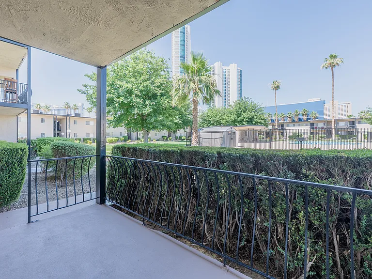 Two-bedroom apartment patio.