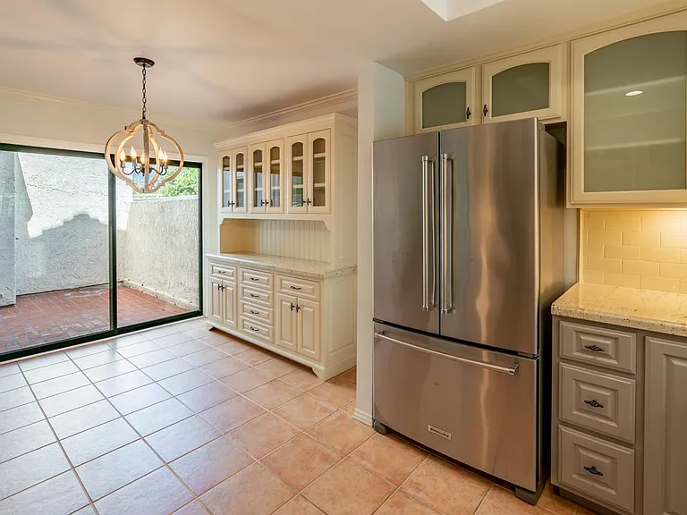 Private patio area off kitchen