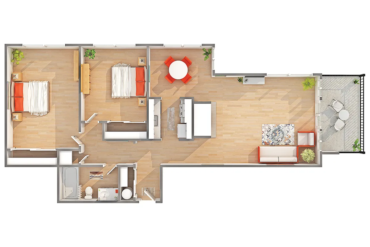 Floor plan West - B1