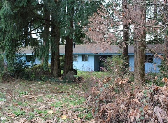 This photo was taken from the back of the lot looking toward the house.