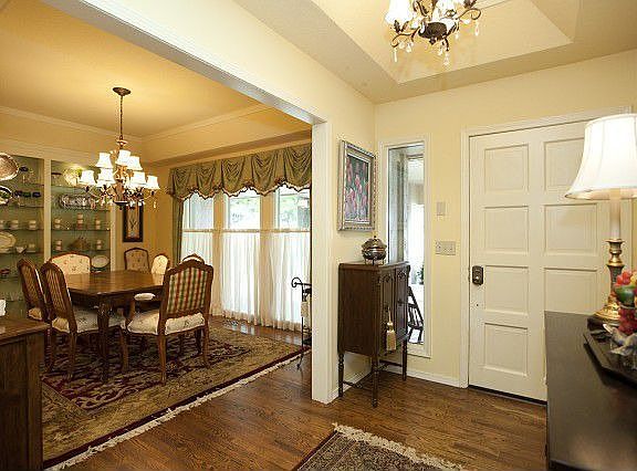 Large, open entry with hardwood