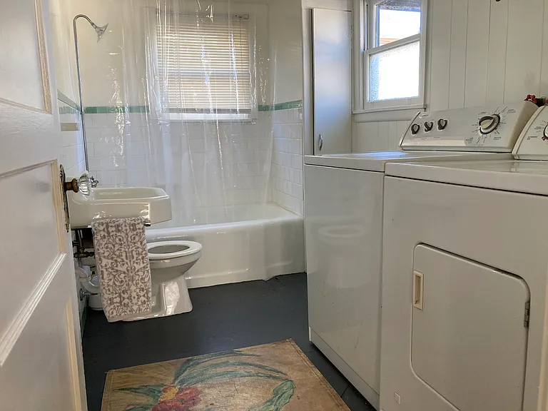 First floor bath with laundry