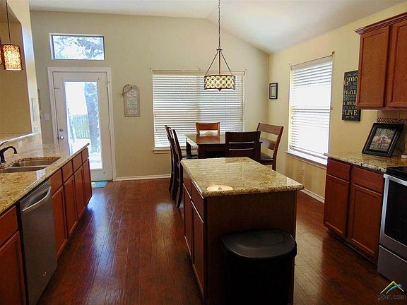 bright, sunny kitchen (from laundry), dining area
