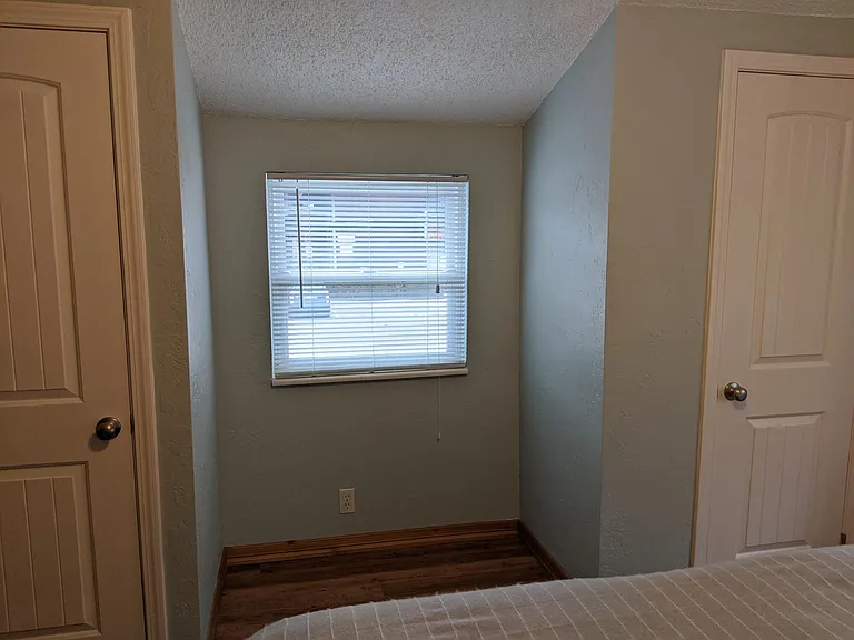 Two bedroom closets.