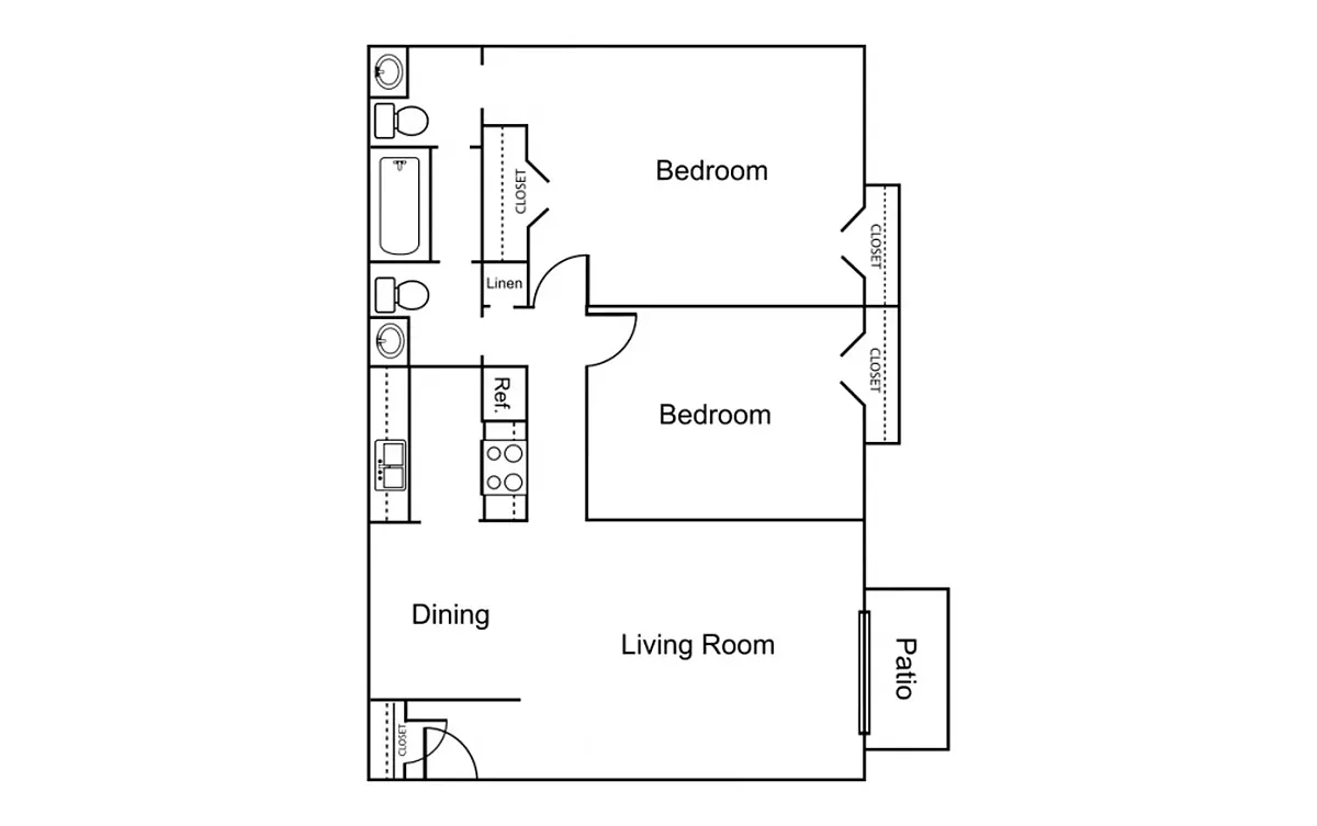 Floor plan 2 Bedroom