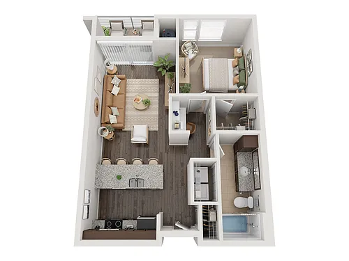 Floor plan 1X1 E