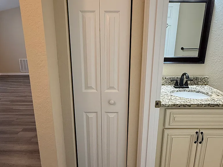 Towel closet.