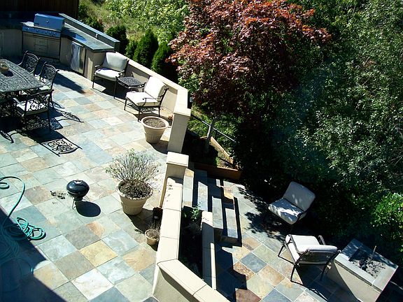 Back yard upper patio