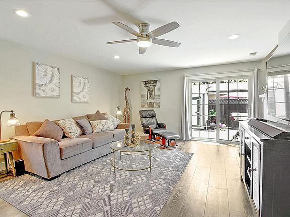 Living room opening to the patio