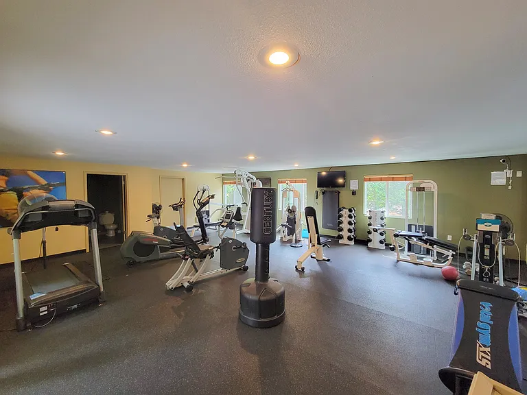 Well equipped community gym.