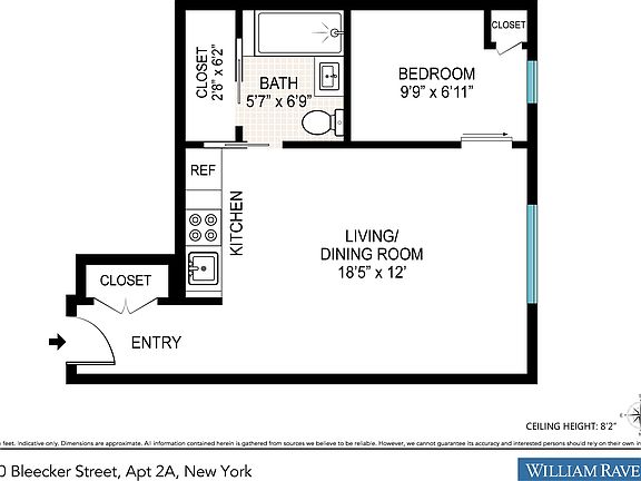 2nd image of 350 Bleecker St #2A