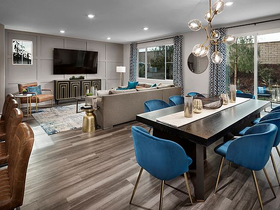 Residence 1 dining room modeled at a nearby Meritage community.