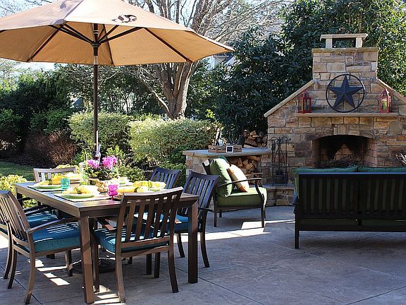 Patio and Fireplace