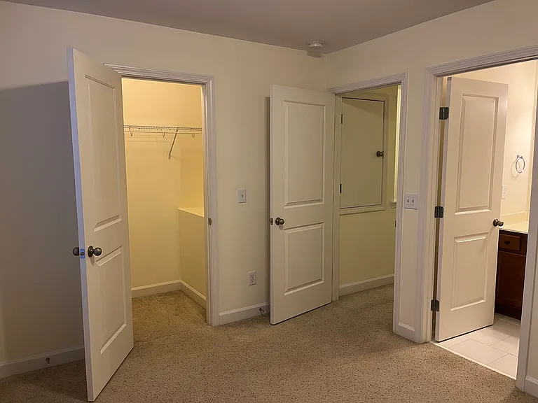 View from inside guest bedroom; Includes walk-in closet