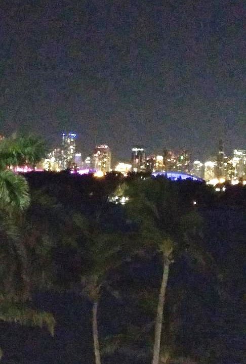 Night view from balcony