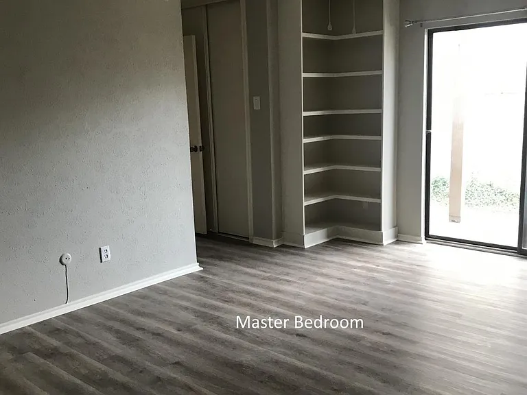 Master bedroom with 3 closets