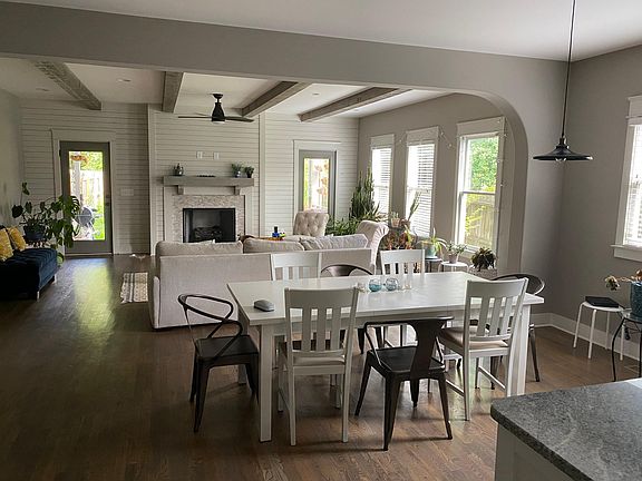 Open kitchen, dining and living room