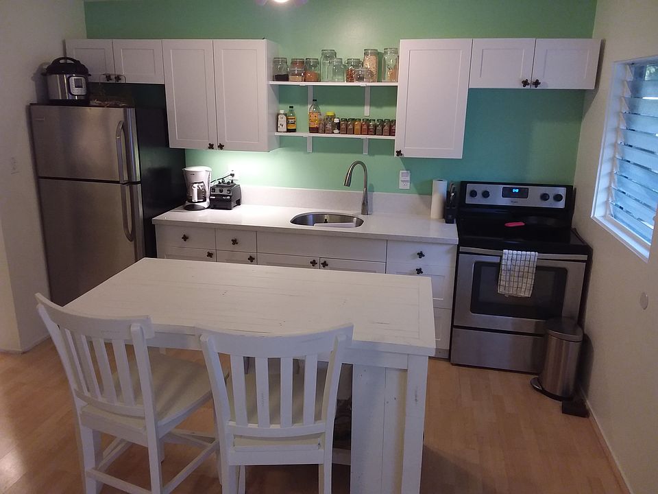 Recently remodeled kitchen with quartz counter top