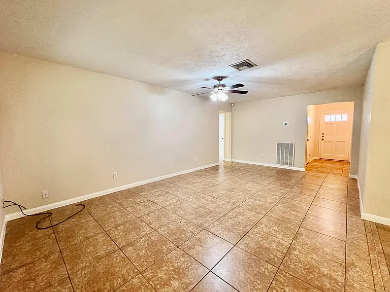 The spacious living area.