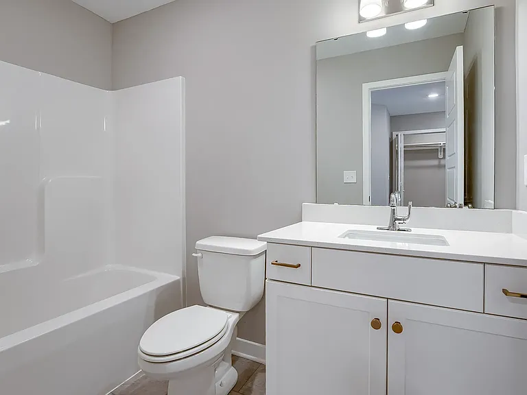Second Bathroom along with the bedroom, is on the same level as the Primary bedroom and bathroom.