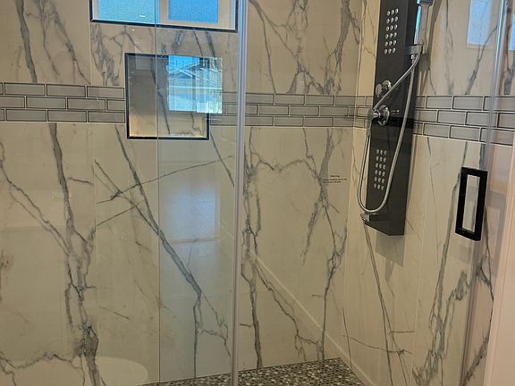 spacious shower