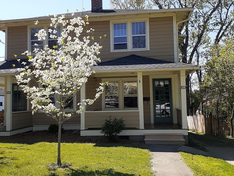 Apartment B with covered front porch.
