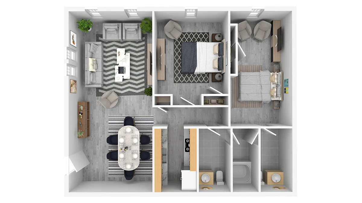 Floor plan Two Bedroom