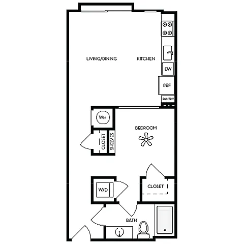 Floor plan One-Bedroom (A1)