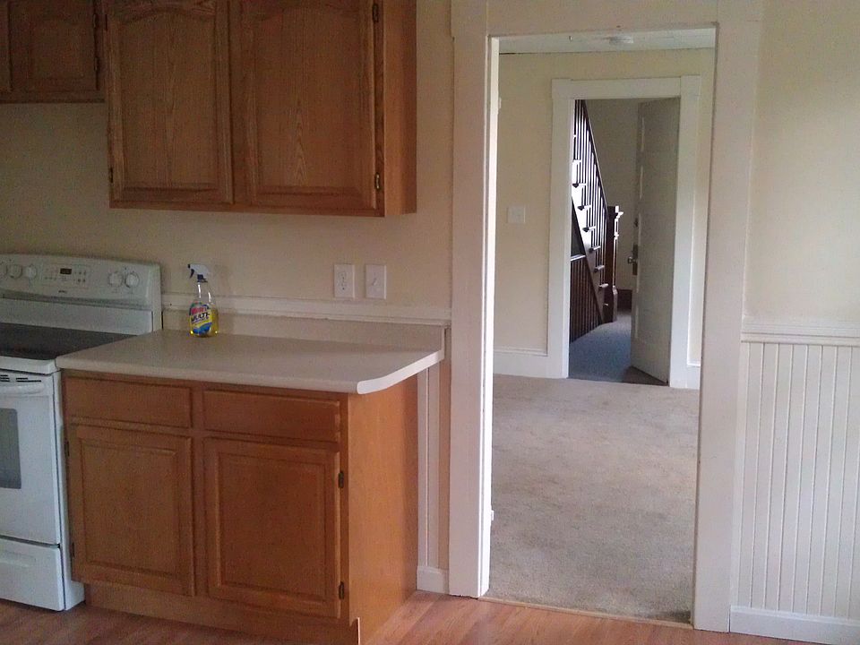 Kitchen leads to dining room