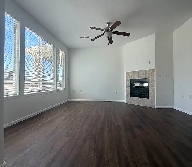 Living room flooded with natural light!