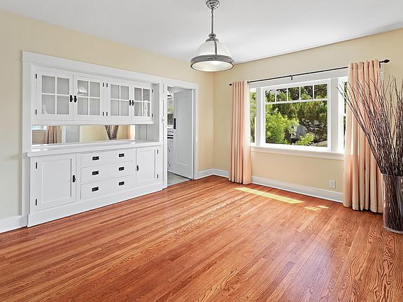 Dining Room with built in cabinetry