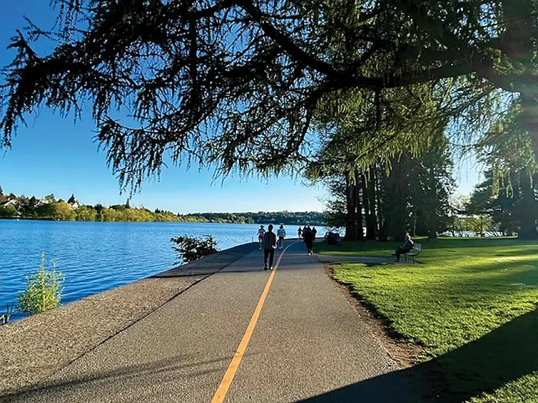 Green Lake is 2 miles