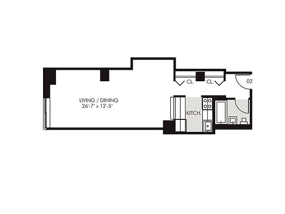 2nd image of 45 Wall St APT 1502