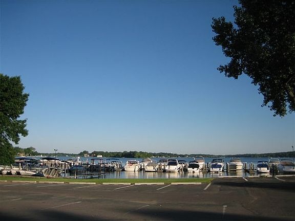 boat dock a five minute walk away
