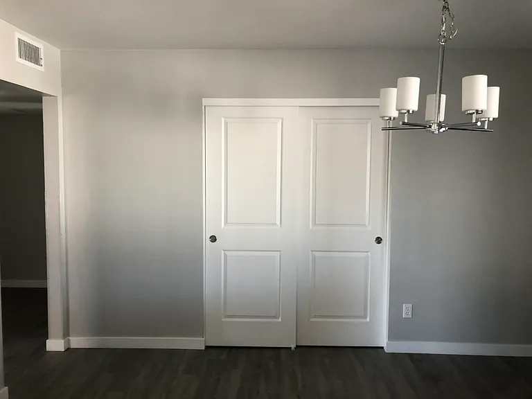 Dining area, window on the back wall, not seen