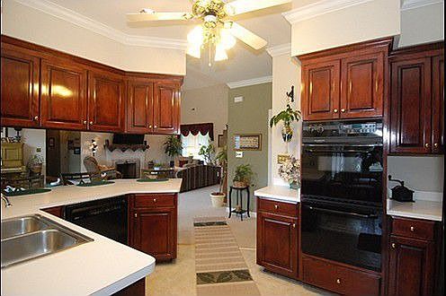 Solid Wood Cabinets Accent Kitchen