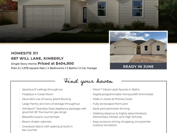 687 Will Ln Homesite 311, Kimberly, ID 83341