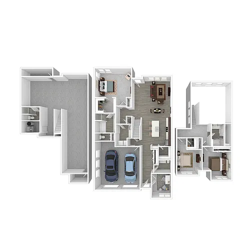 Floor plan C - Three Bedroom with Den
