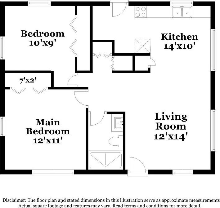 2 bed, 1.0 bath, 736 sqft, $1,215 — Photo 2