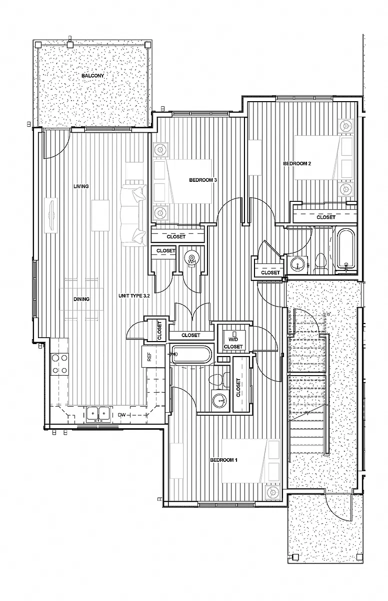 Floor plan 3 bedroom 2 bath