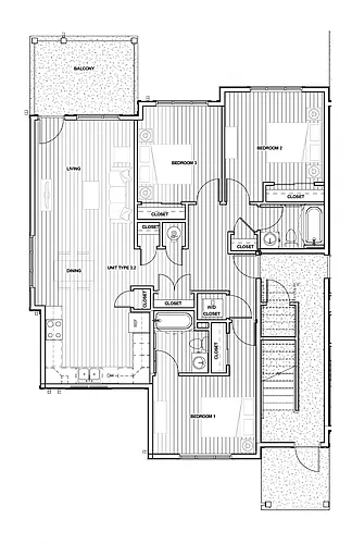 Floor plan 3 bedroom 2 bath