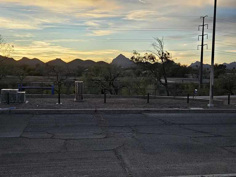 View from just the outside of the House (Sunset & Mountains)