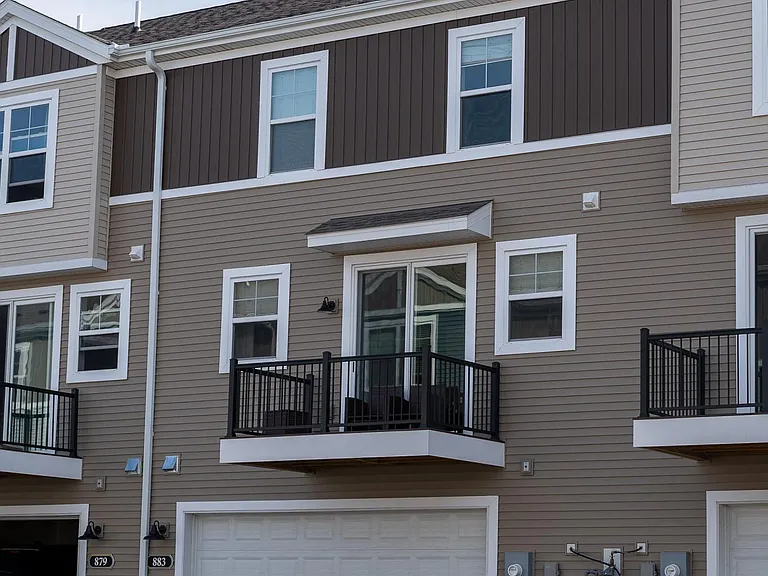 Garage Side of townhome.