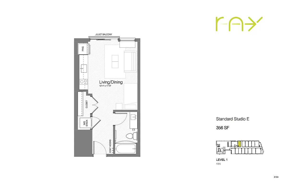 Floor plan Standard Studio E