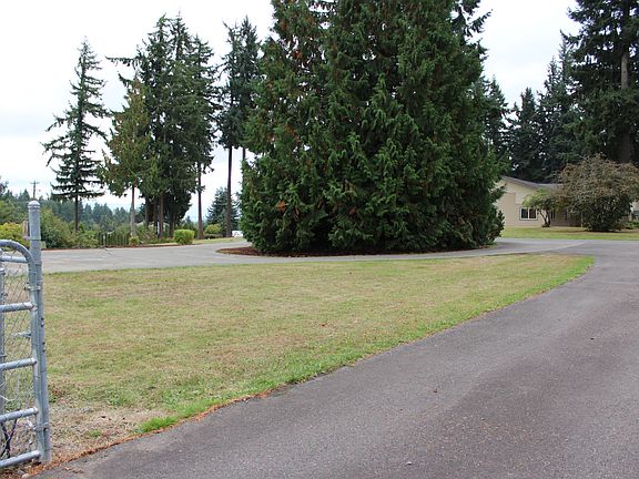 Paved circular driveway