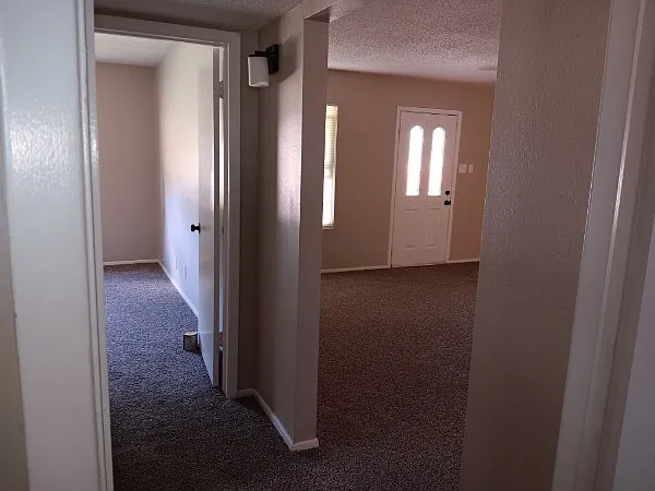 from bedroom #1 to hall and living room